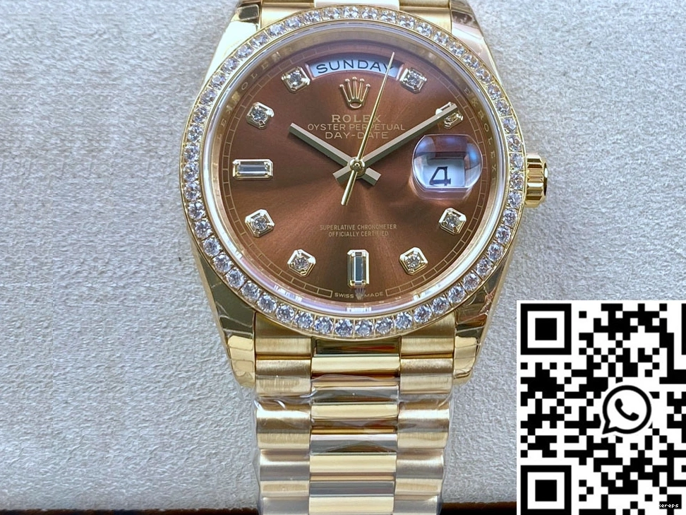 EW M128348RBR-0005 Date Brown Factory Day Dial Rolex 1224
